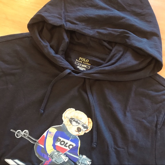 POLO RALPH LAUREN Ski Bear Hooded Shirt - Picture 2 of 4